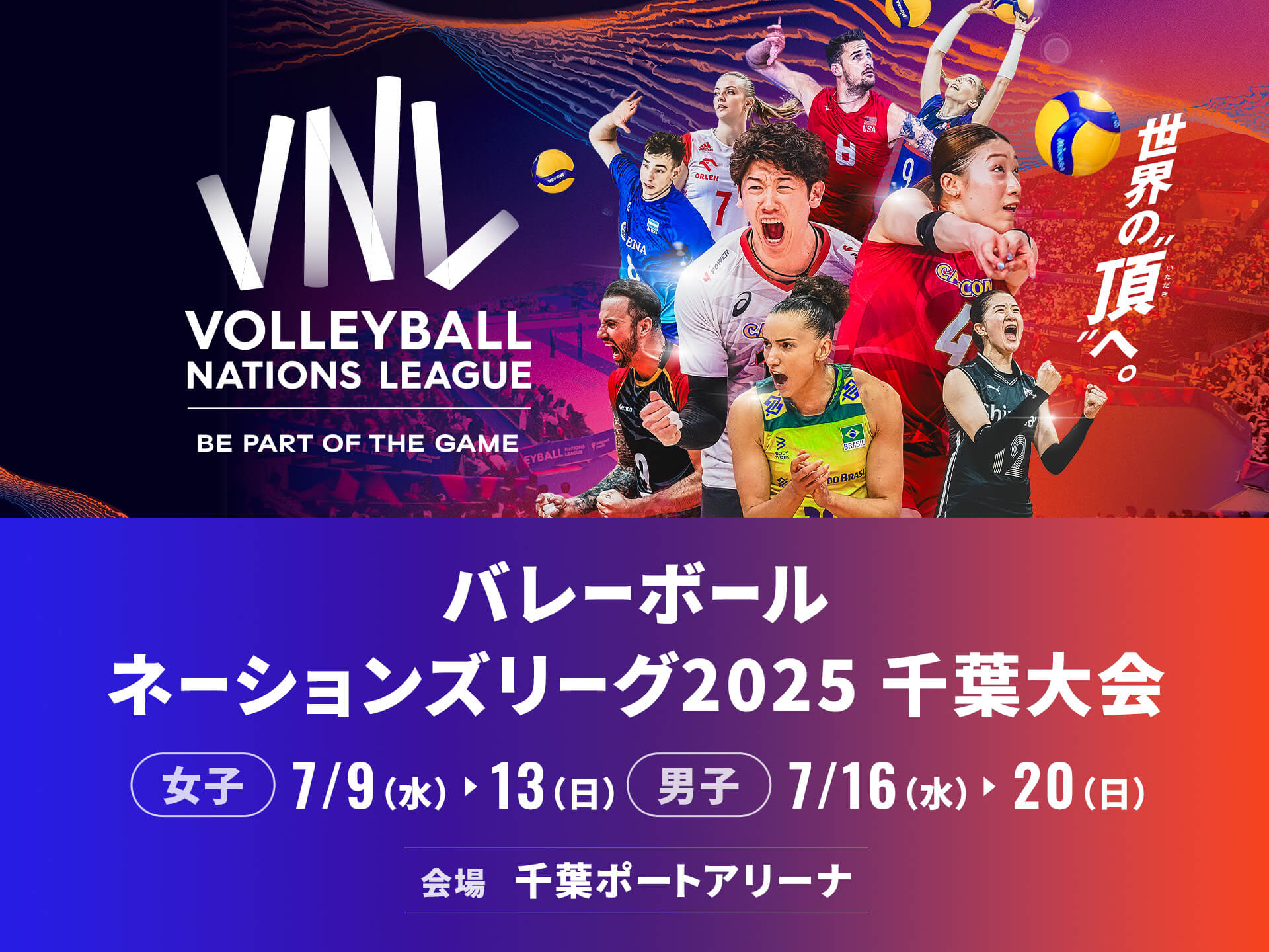 バレーボールネーションズリーグ2025 千葉大会のチケット情報 バレーボールネーションズリーグ2025 千葉大会のチケット情報